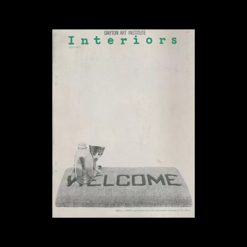 Interiors, April 1959. Cover design by Ernest Costa