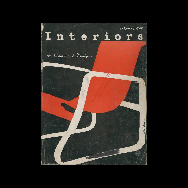 Interiors, February 1948. Cover design by Albe Steiner