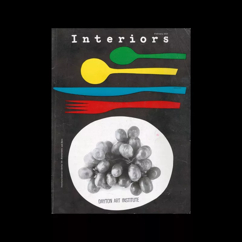 Interiors, February 1959. Cover design by Arnold Saks