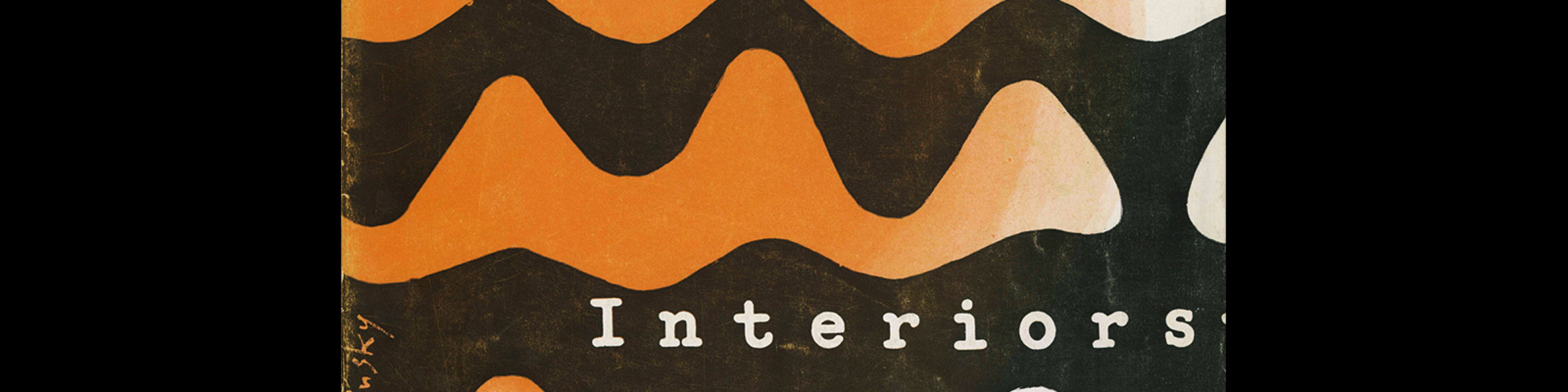 Interiors + Industrial Design, October 1953. Cover design by Xanti Schawinsky