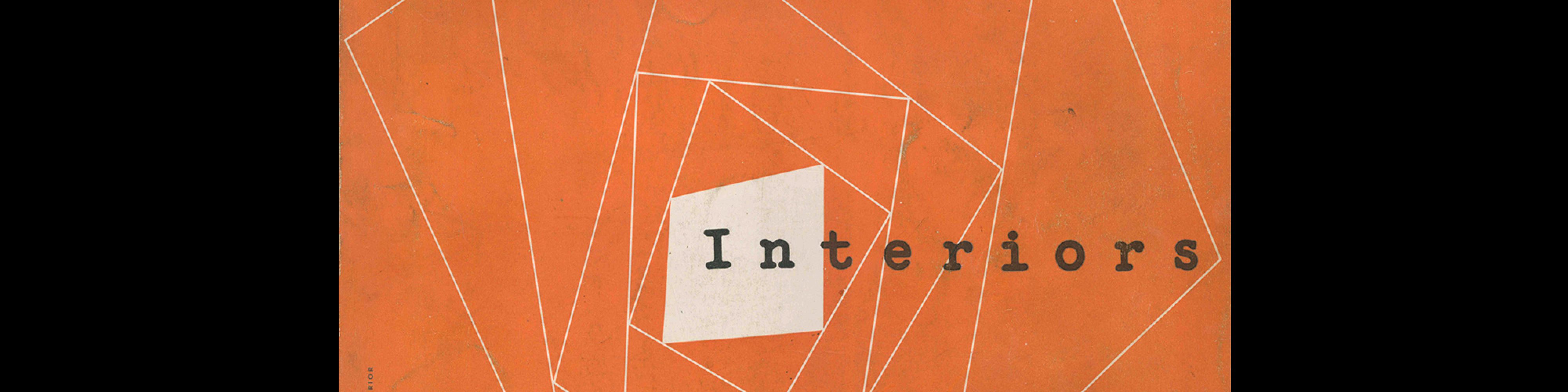 Interiors, July 1950. Cover design by Hubert Leckie