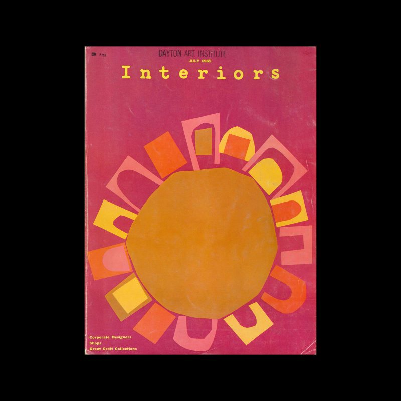Interiors, July 1965. Cover desisn by Ellen Keusch
