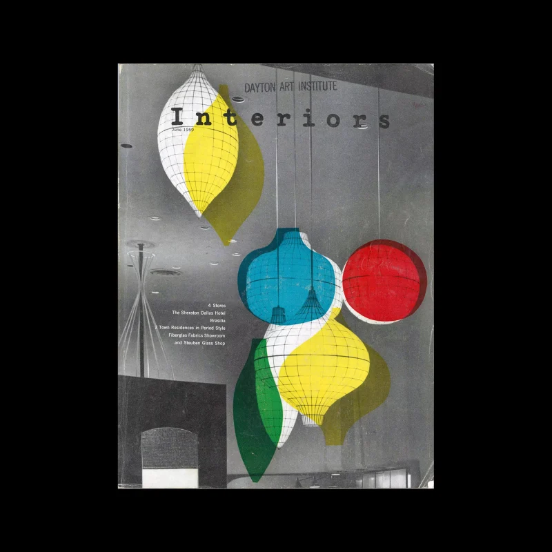Interiors, June 1959. Cover design by Arnold Saks