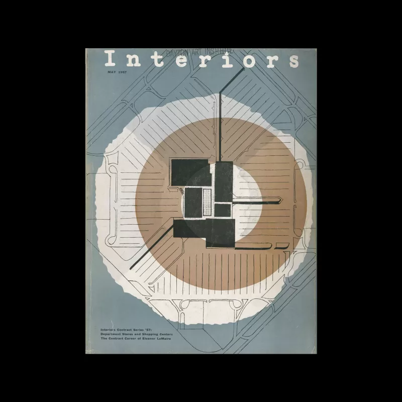 Interiors, May 1957. Cover design by J.Y.