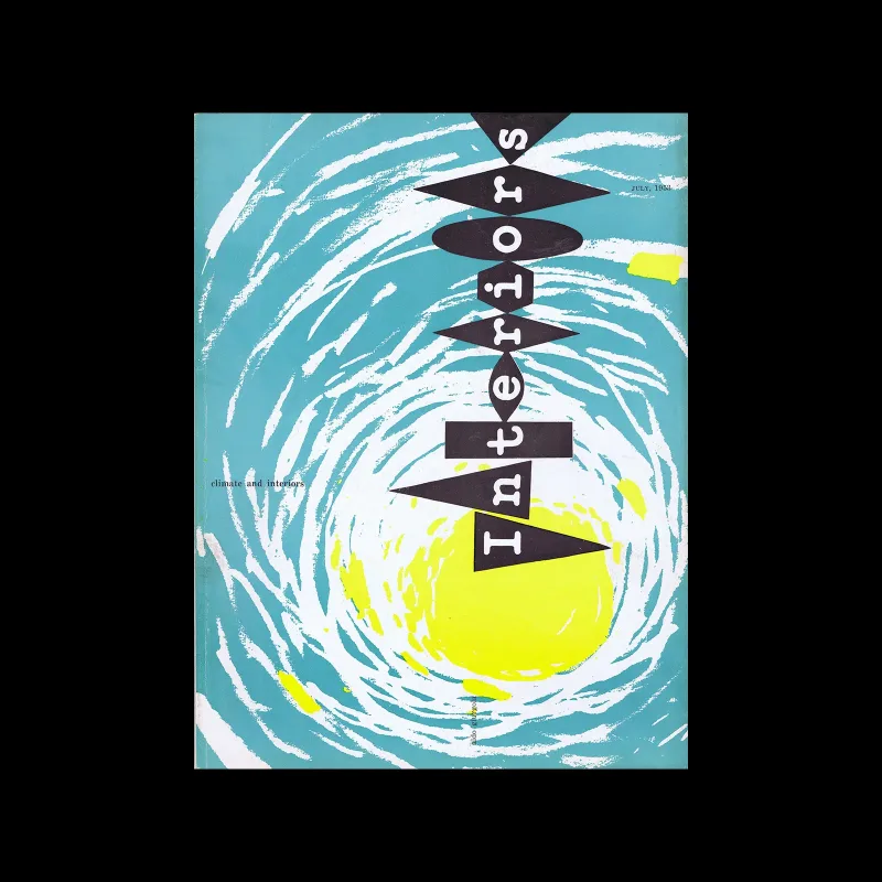 Interiors, Volume 112, Number 12, July 1953. Cover design by Aldo Giurgola