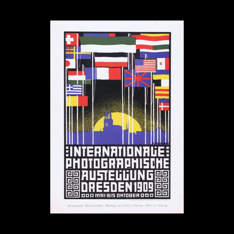 International Photographic Exhibition Poster, Dresden, 1909. Designed by G. Kahlhammer