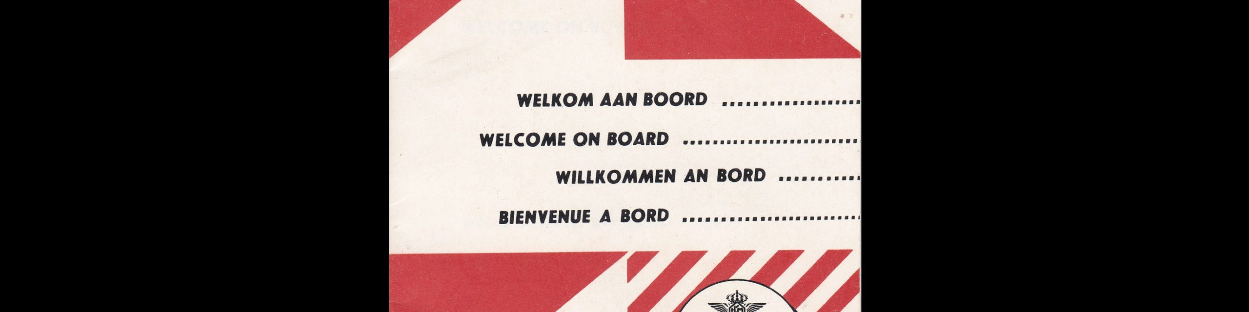 KLM On Board Information Brochure, 1958. Designed by Otto Treumann