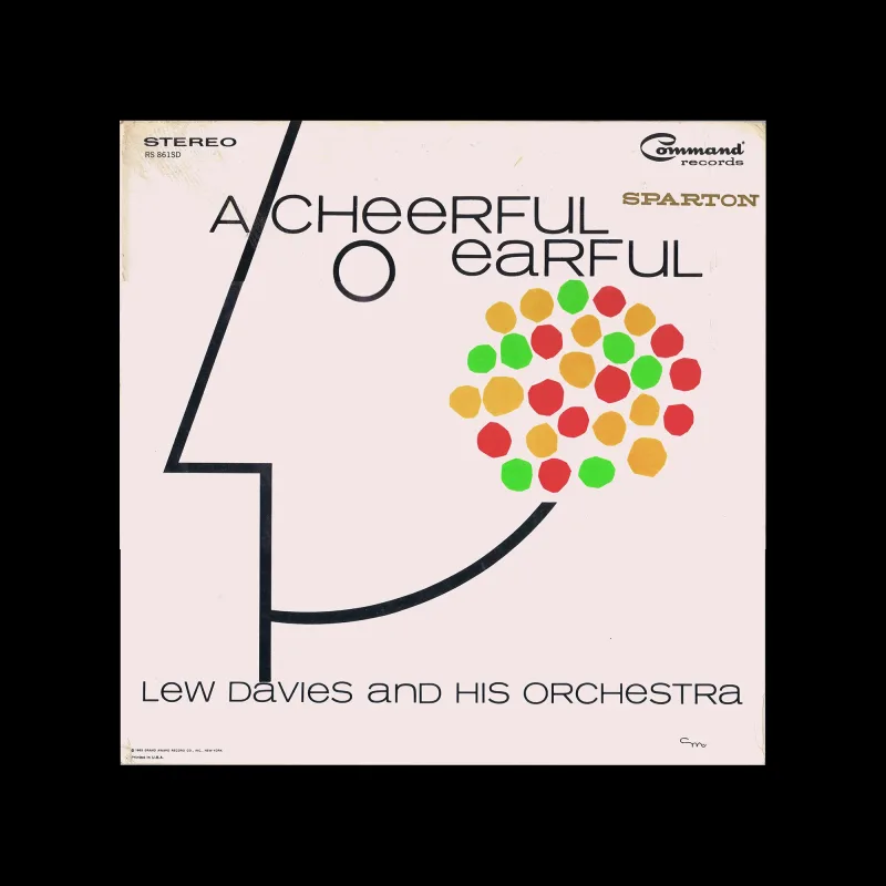 Lew Davies And His Orchestra – A Cheerful Earful, Command Records, New York, 1964. Cover design by Charles E. Murphy