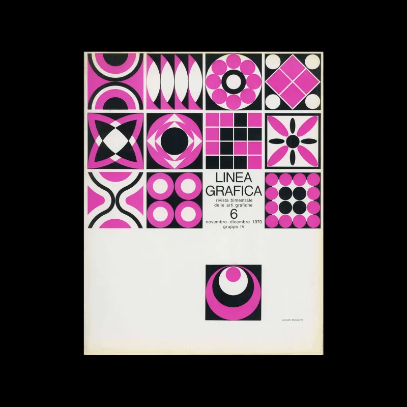 Linea grafica, 06, November/December, 1970. Cover design by Luciano Esculapio