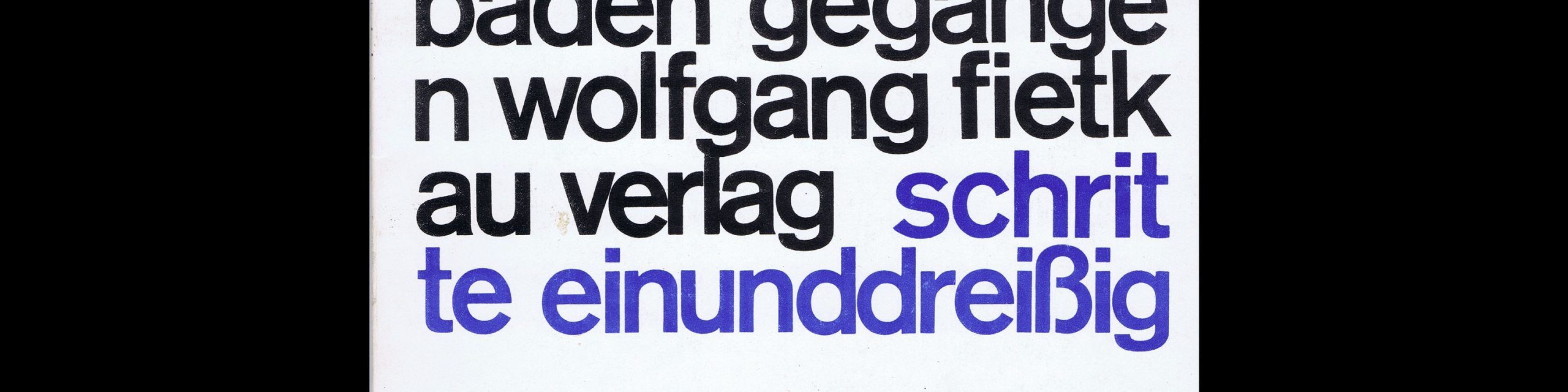 Margot Schroeder, Die Angst ist baden gegangen, Wolfgang Fietkau Verlag, 1979. Designed by Christian Chruxin