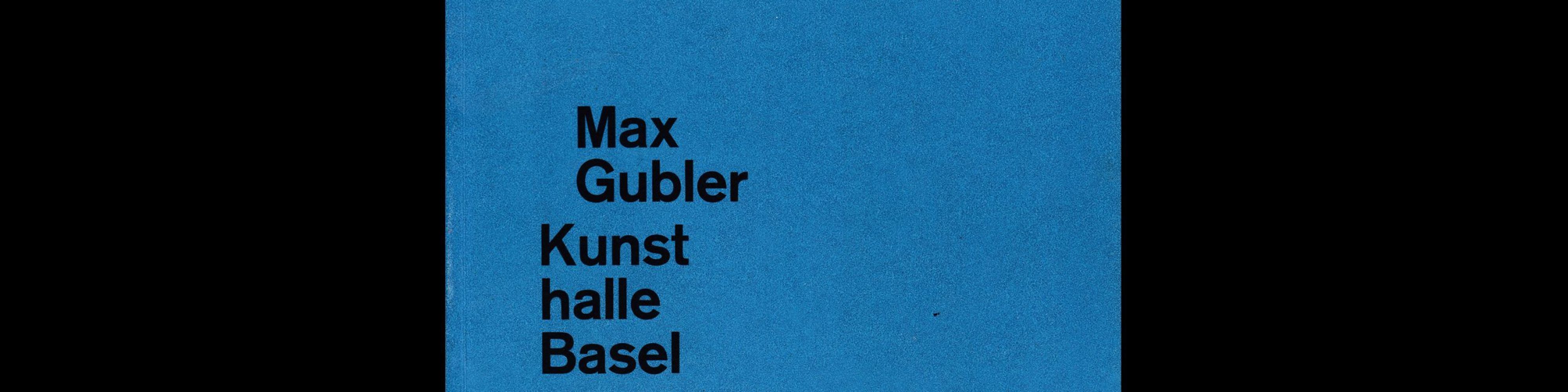 Max Gubler, Kunsthalle Basel, 1959 designed by Armin Hofmann