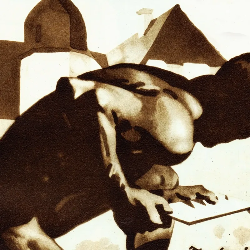 Mayersäge, Carpenter at Work Advertisement, Ludwig Hohlwein