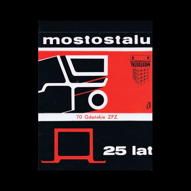 Mostostalu 25 Years, Polish Matchbox Label, c. 1970