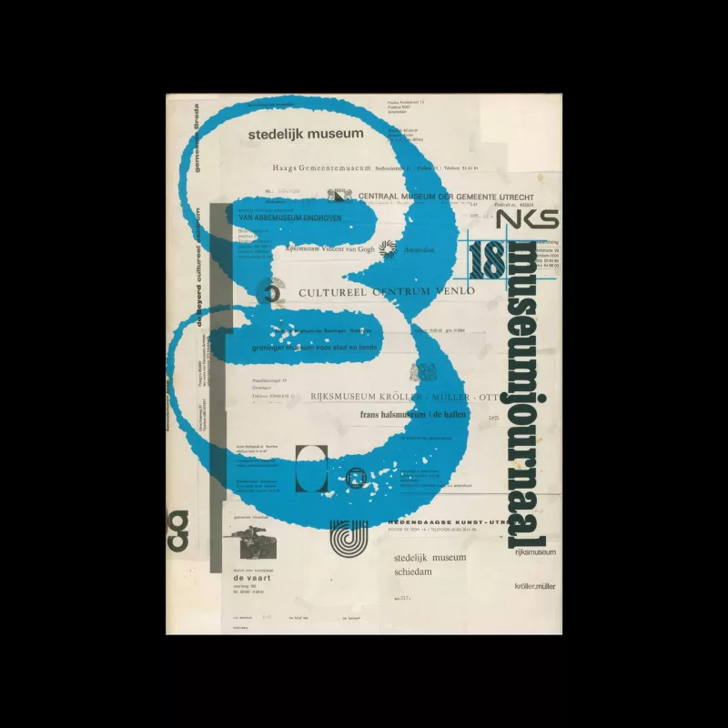 Museumjournaal, Serie 18 no3, 1973. Frank Steenhagen (cover), Jurriaan Schrofer (layout)