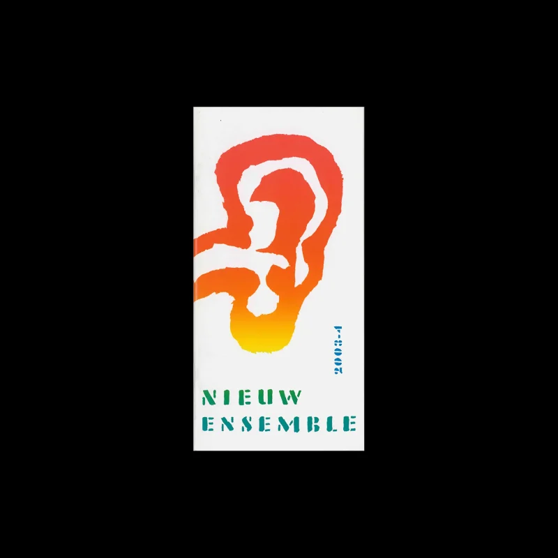 Nieuw Ensemble, 10 jaar nieuw Ensemble, Brochure, 1990. Designed by Jan Bons