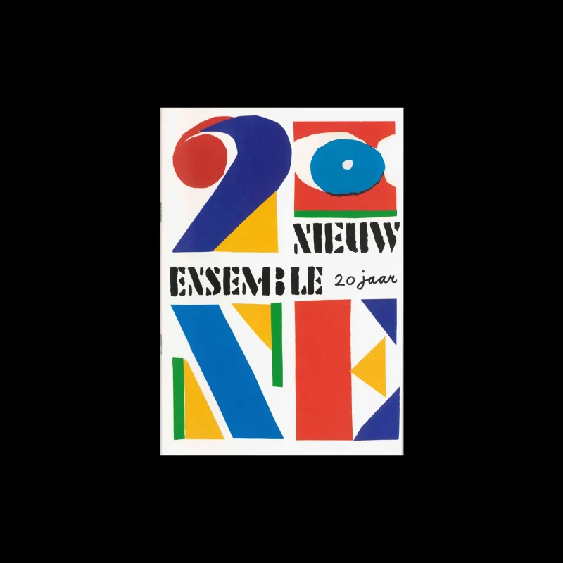 Nieuw Ensemble, Nieuw Ensemble 20 Jaar, Brochure, 2001. Designed by Jan Bons