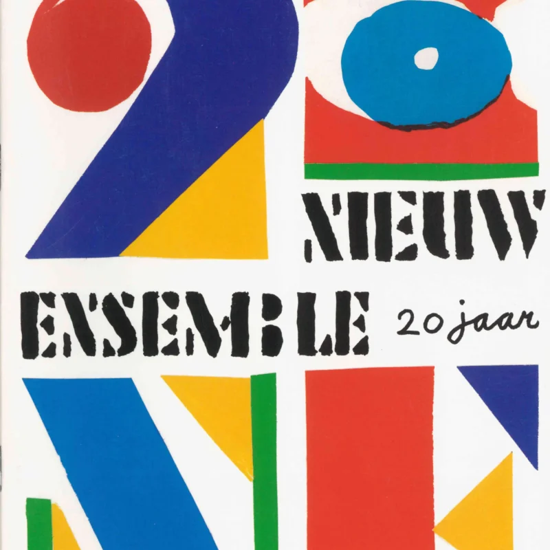 Nieuw Ensemble, Nieuw Ensemble 20 Jaar, Brochure, 2001. Designed by Jan Bons copy