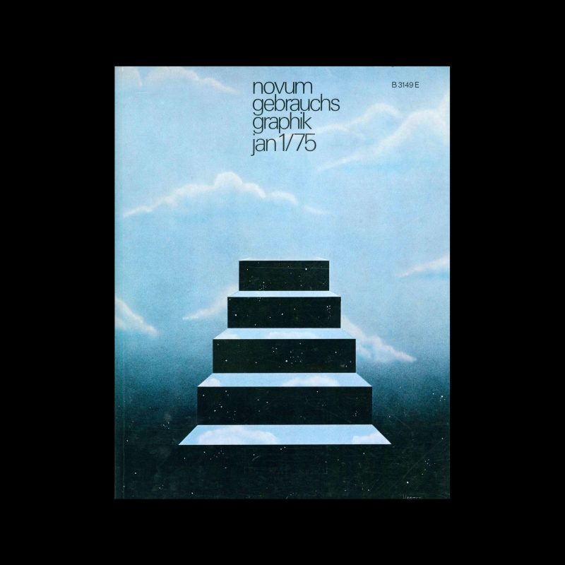Novum Gebrauchsgraphik, 1, 1975. Cover design by Michael Hasted