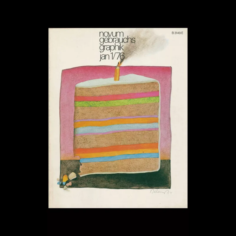 Novum Gebrauchsgraphik, 1, 1976. Cover design by Etienne Delessert