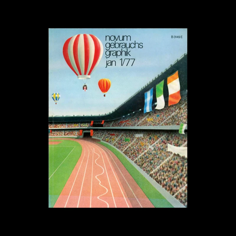 Novum Gebrauchsgraphik, 1, 1977. Cover design by Wilfried Busch