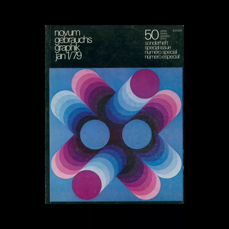 Novum Gebrauchsgraphik, 1, 1979. Cover design by Victor Vasarely