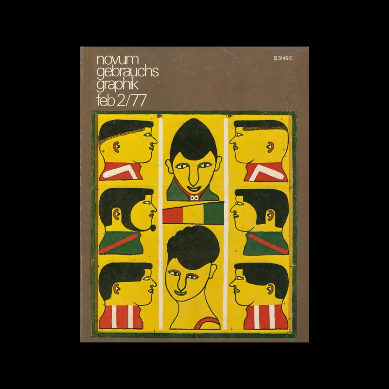 Novum Gebrauchsgraphik, 2, 1977. Cover photo of an African Hairdressers Sign by Hans Roth