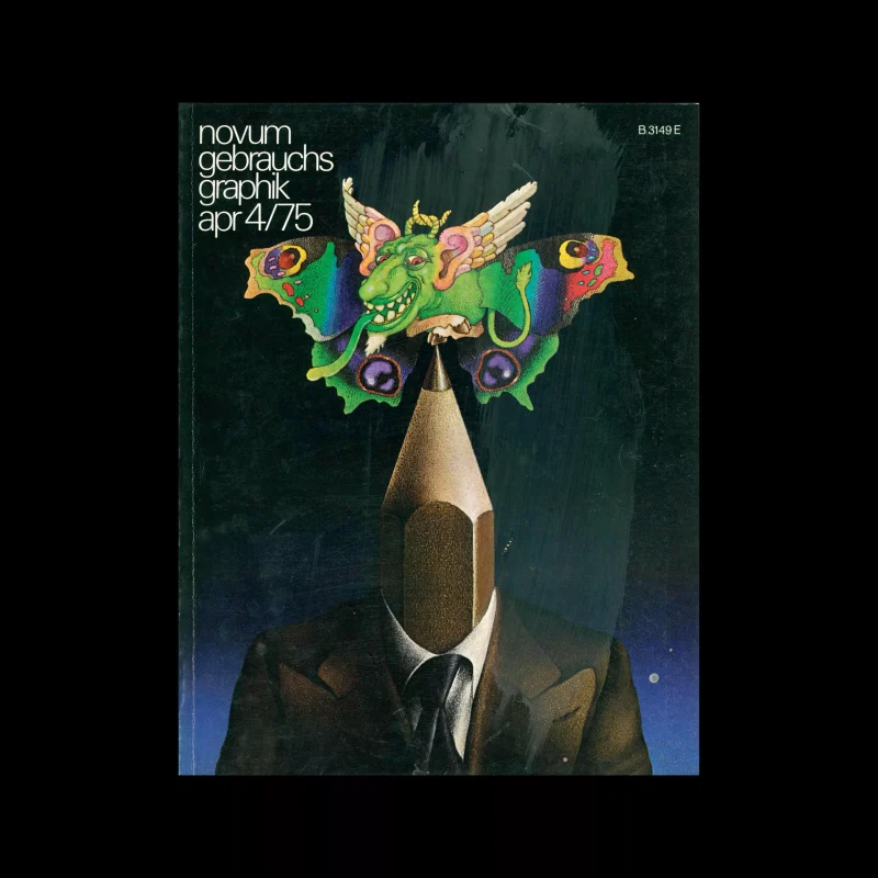 Novum Gebrauchsgraphik, 4, 1975. Cover design by Patrick Couratin + Henri Galeron
