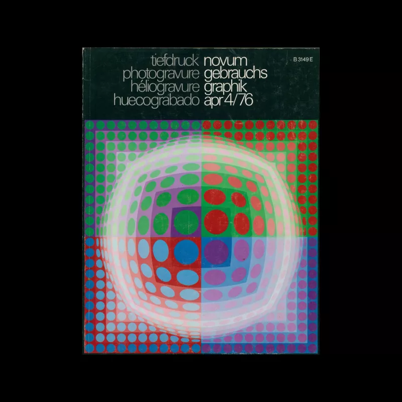 Novum Gebrauchsgraphik, 4, 1976. Cover design by Victor Vasarely
