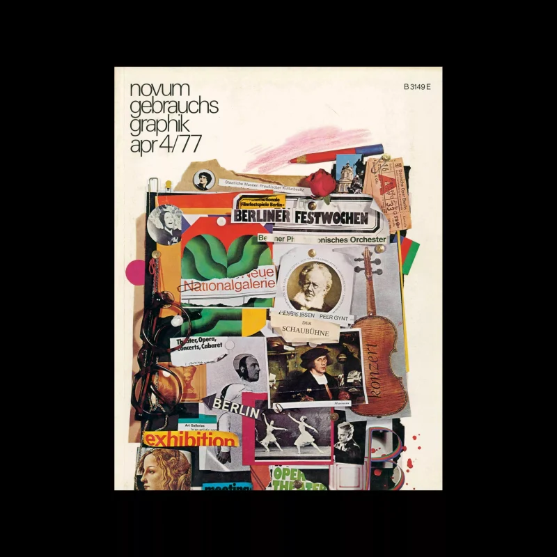 Novum Gebrauchsgraphik, 4, 1977. Cover design by Jürgen Spohn