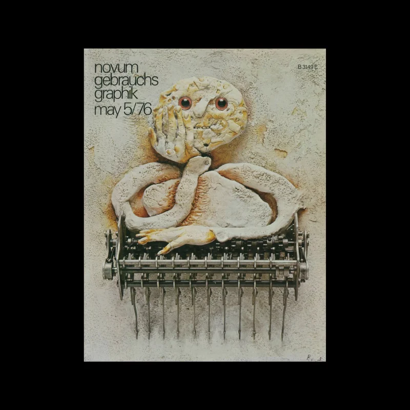 Novum Gebrauchsgraphik, 5, 1976. Cover design by Tullio Pericoli