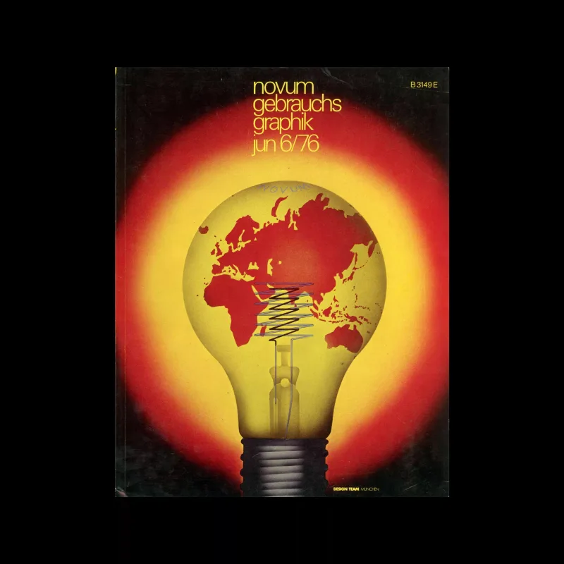 Novum Gebrauchsgraphik, 6, 1976. Cover design by Design Team