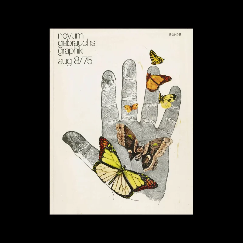 Novum Gebrauchsgraphik, 8, 1975. Cover design by Lanny Sommese