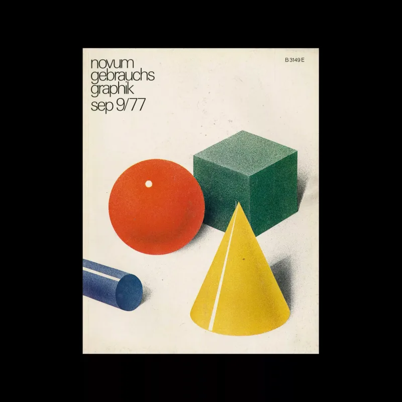 Novum Gebrauchsgraphik, 9, 1977. Cover design by Thomas Grabinger