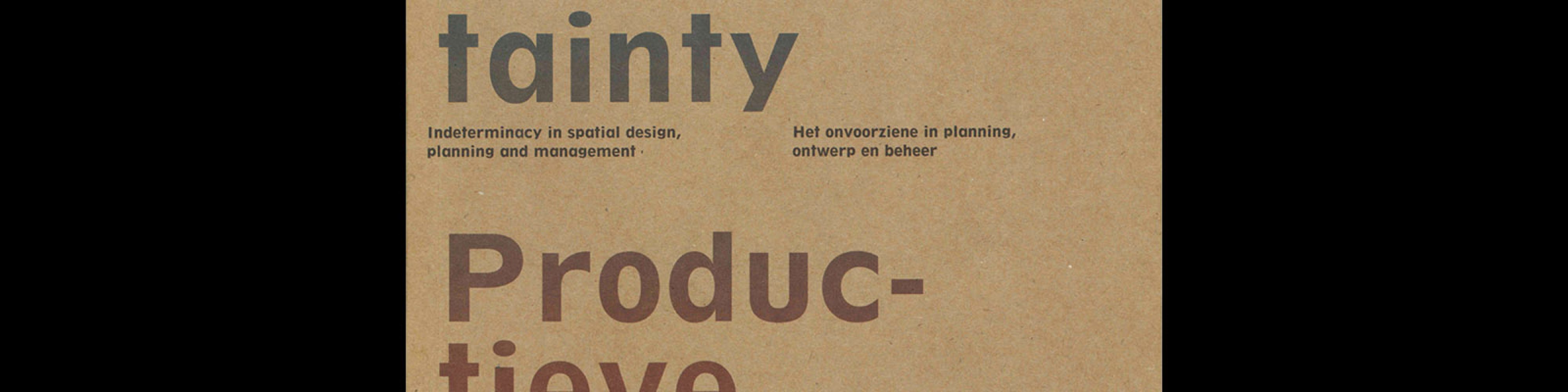 OASE 85, 2011, Productive Uncertainty. Designed by Aagje Martens and Karel Martens