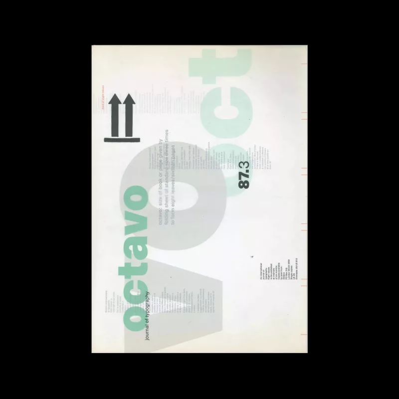 Octavo Issue 87.3, 1987. Designed and edited by 8VO