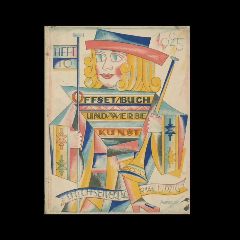 Offset Buch und Werbekunst, Der Offset-Verlag G.M.B.H., Leipzig, 1925. Cover design by Ernst Aufseeser