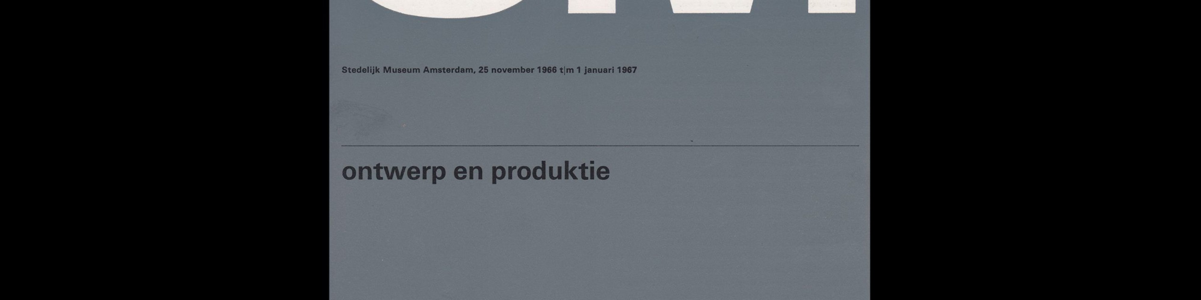 Ontwerp en Produktie, Stedelijk Museum, Amsterdam, 1966 designed by Wim Crouwel (Total Design)