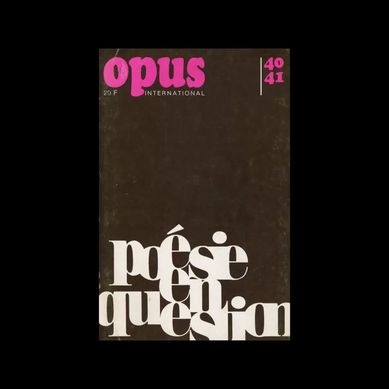 Opus International, 40/41, 1973