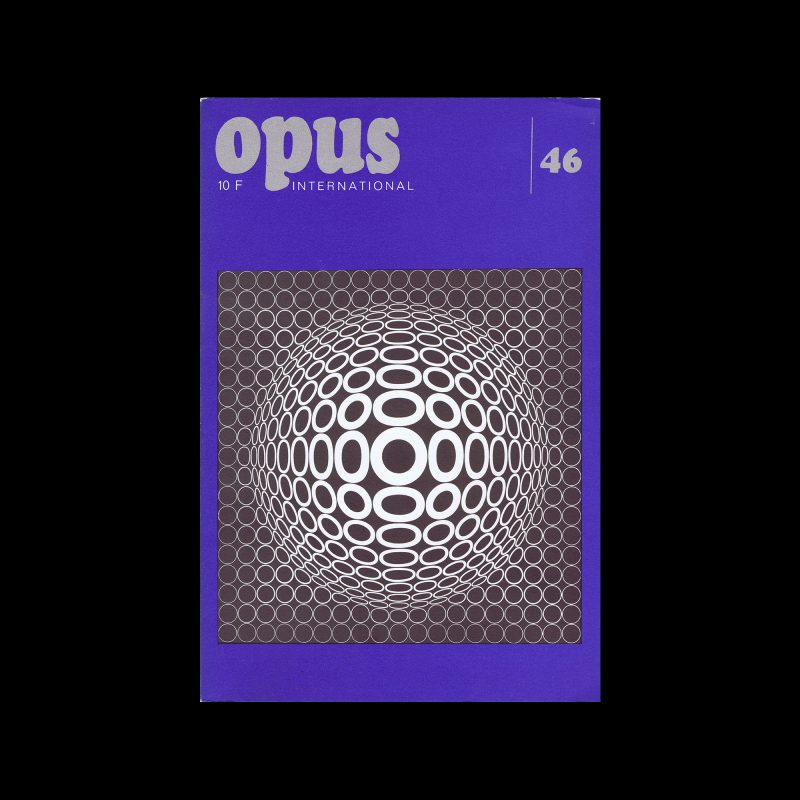 Opus International, 46, 1973. Cover design by Victor Vasarely