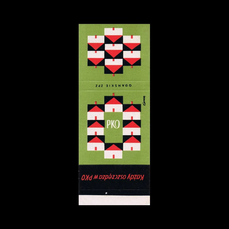 PKO (Powszechna Kasa Oszczędności) Bank, Polish Matchbox Label, c.1960s