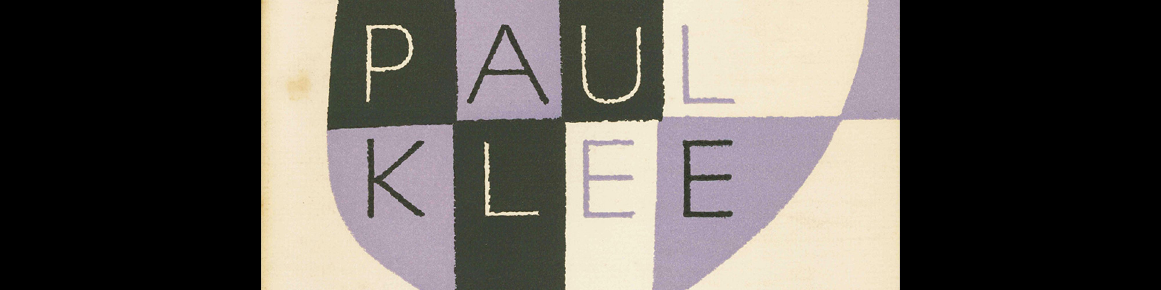 Paul Klee, The Museum of Modern Art, 1949. Designed by Paul Rand.