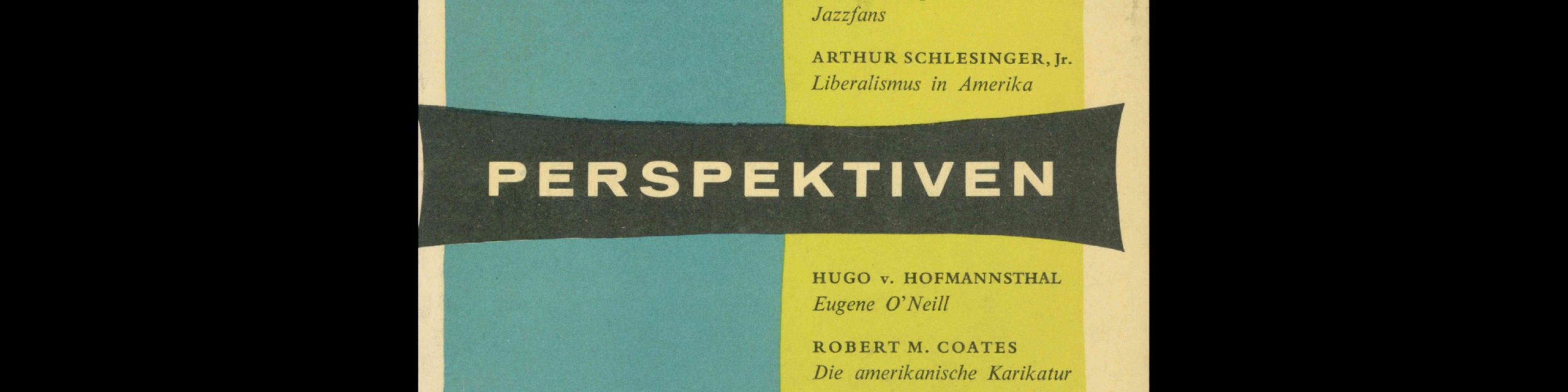 Perspektiven, Literatur, Kunst, Musik, 14, 1956. Cover design by Alvin Lustig