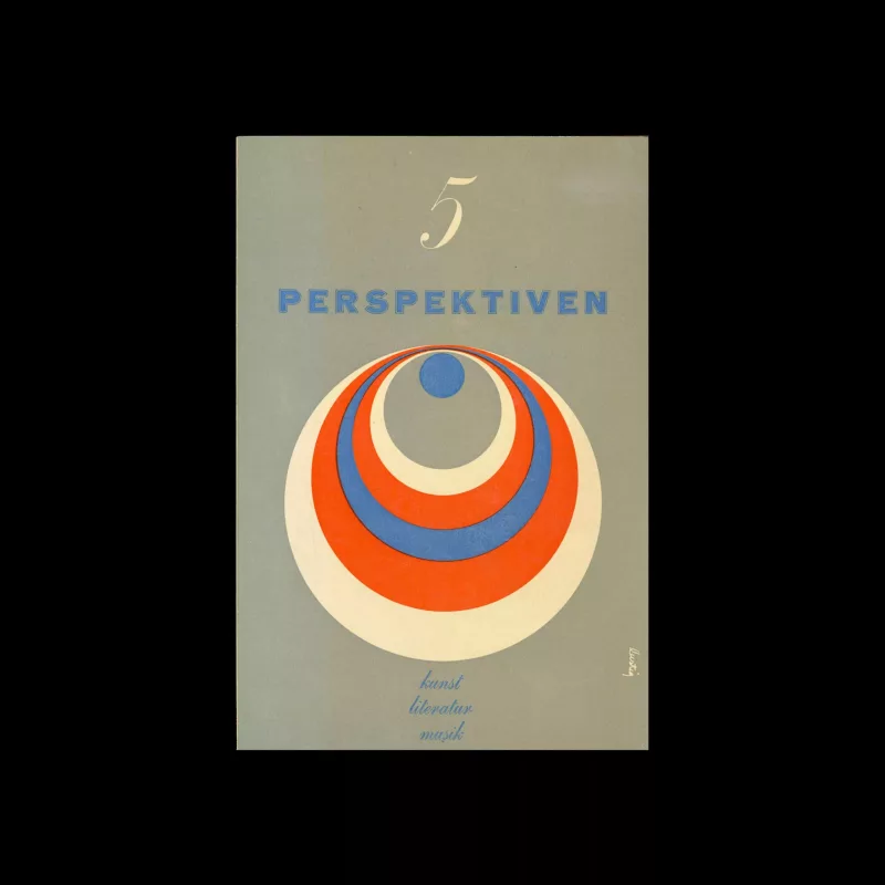 Perspektiven, Literatur, Kunst, Musik, 5, 1953. Cover design by Alvin Lustig