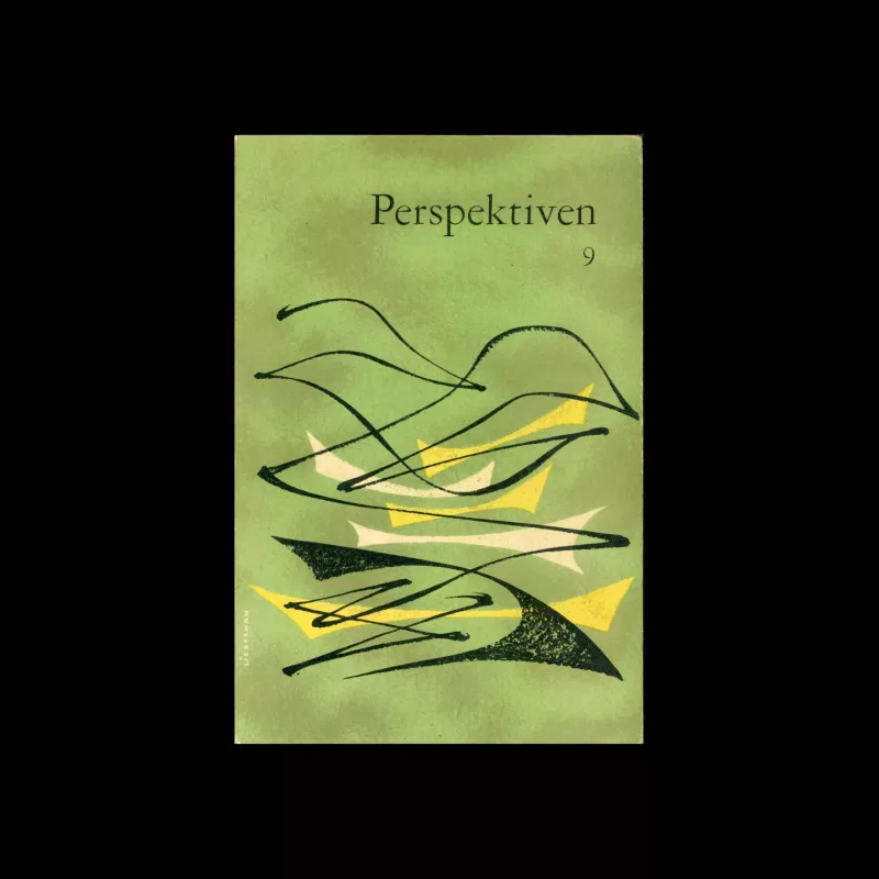 Perspektiven, Literatur, Kunst, Musik, 9, 1954. Cover design by Frank Liebermann