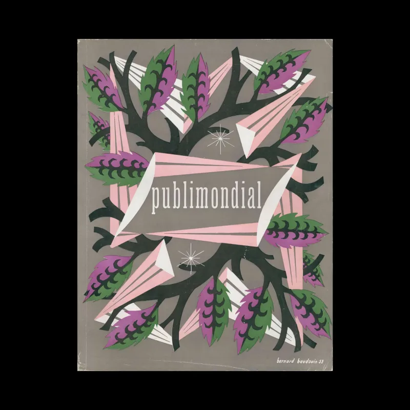 Publimondial 50, 1953. Cover design by Bernard Baudouin