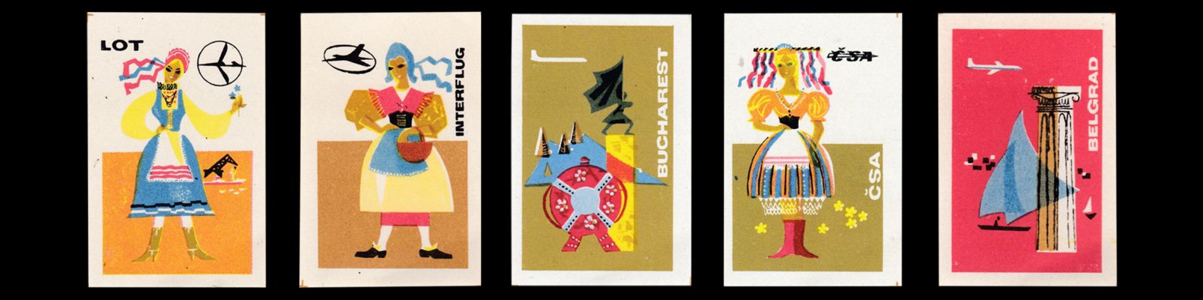 Fly to Our Country!, Russian 1968 Matchbox label set