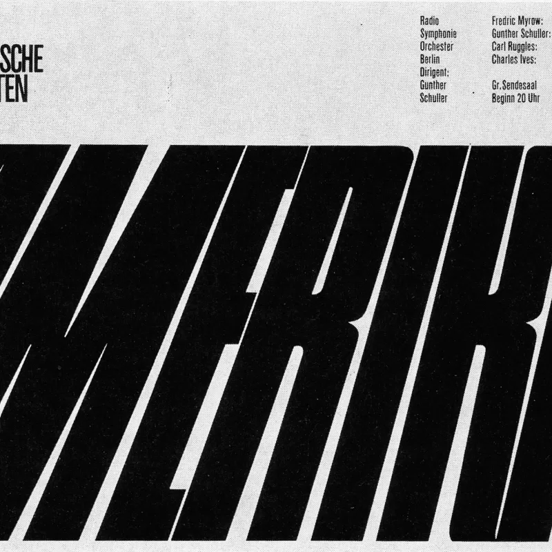 Radio Free Berlin, Concert poster designed by Hans Förtsch and Sigrid von Baumgarten C