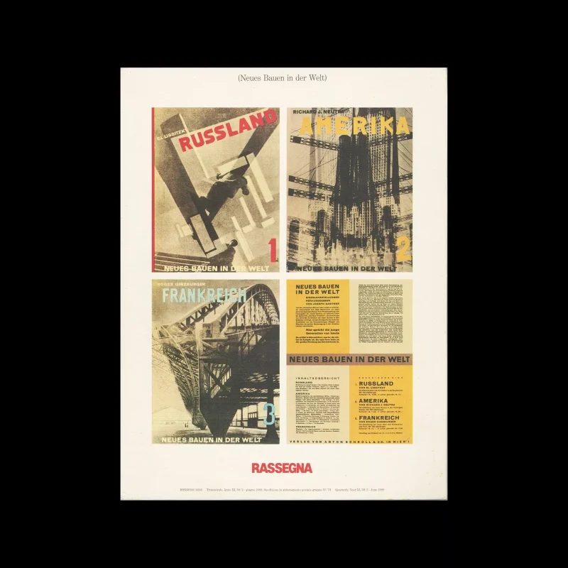 Rassegna 38, Neues Bauen in Der Welt, 1989
