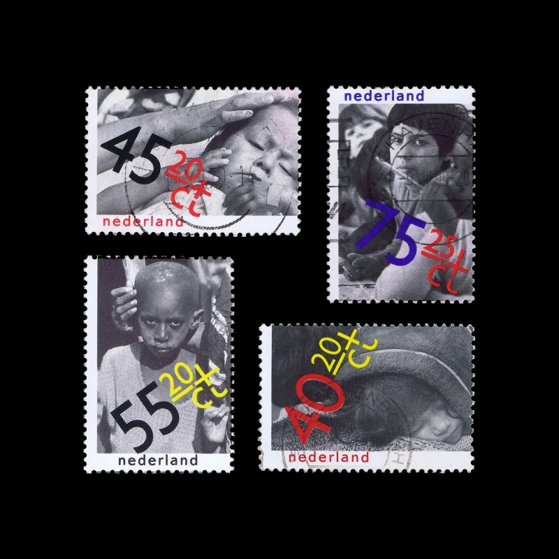 Rights of Children, Netherlands Stamps, 1979. Designed by Jan van Toorn