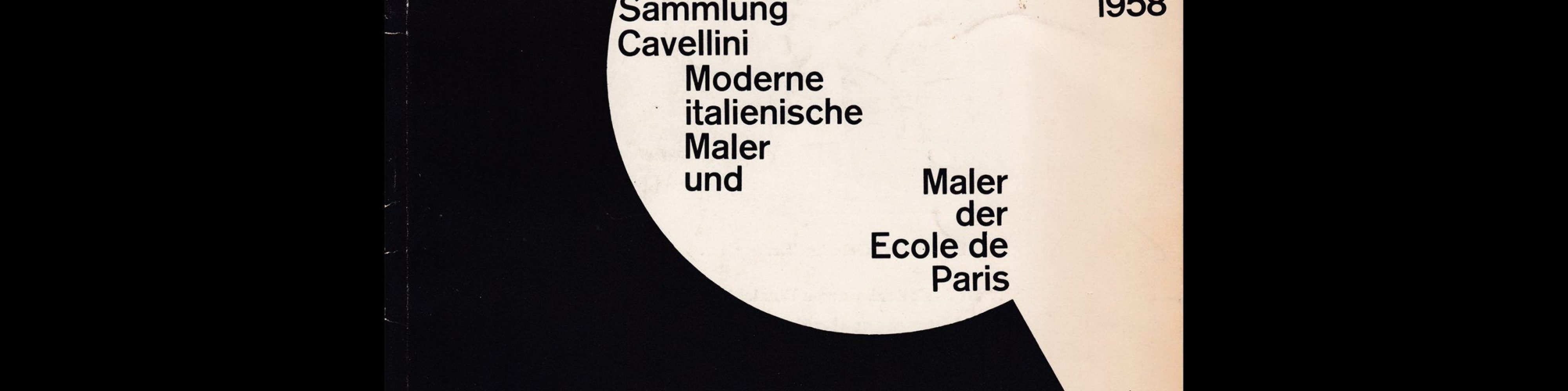 Sammlung Cavellini Moderne italienische Maler und Maler der Ecole de Paris, Kunsthalle Basel, 1958 designed by Armin Hofmann